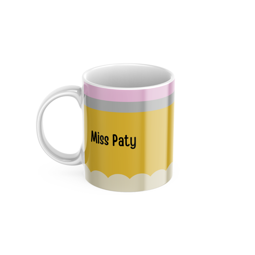 Taza Con Diseño De Lápiz