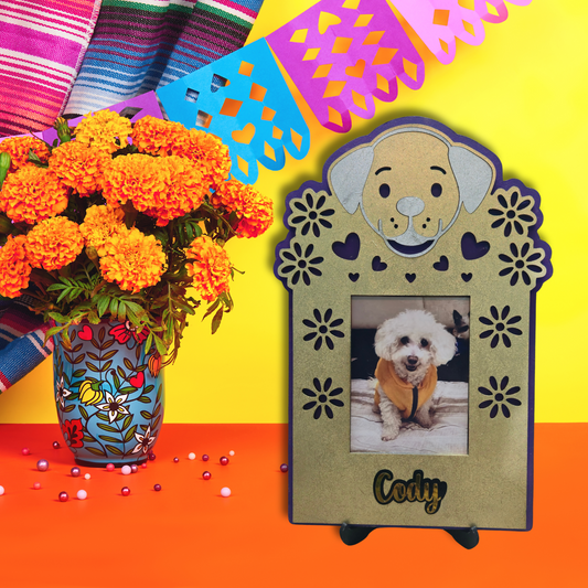 Retrato Personalizado Dia de Muertos- Papel Picado