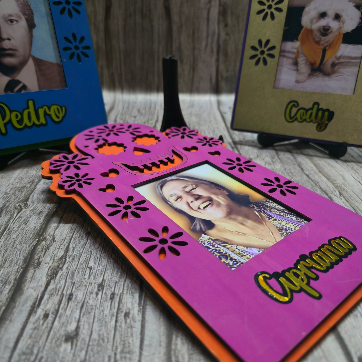 Retrato Personalizado Dia de Muertos- Papel Picado