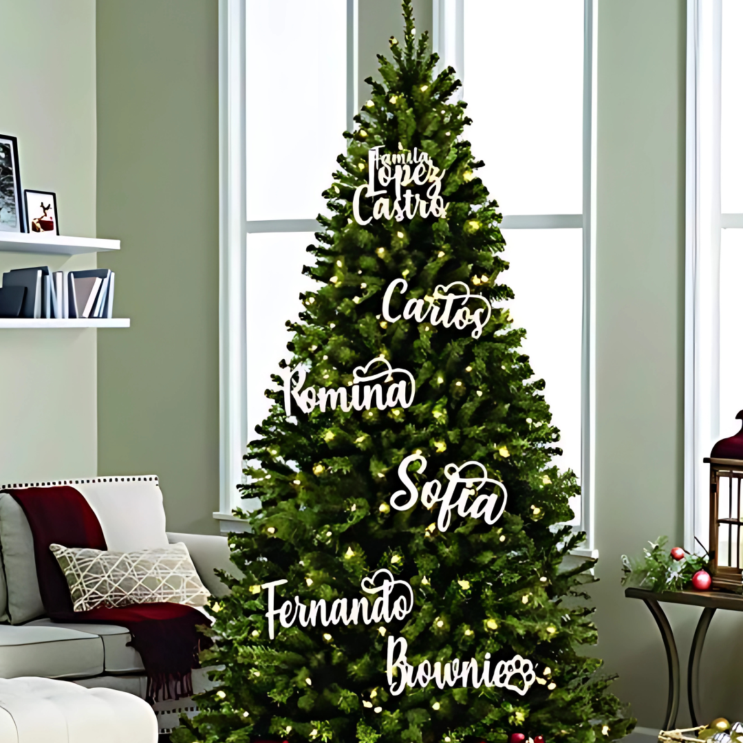 Nombres Personalizados Para Arbol de Navidad  Decoracion Navideña