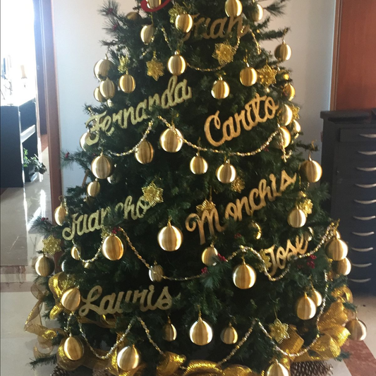 Nombres Personalizados Para Arbol de Navidad  Decoracion Navideña