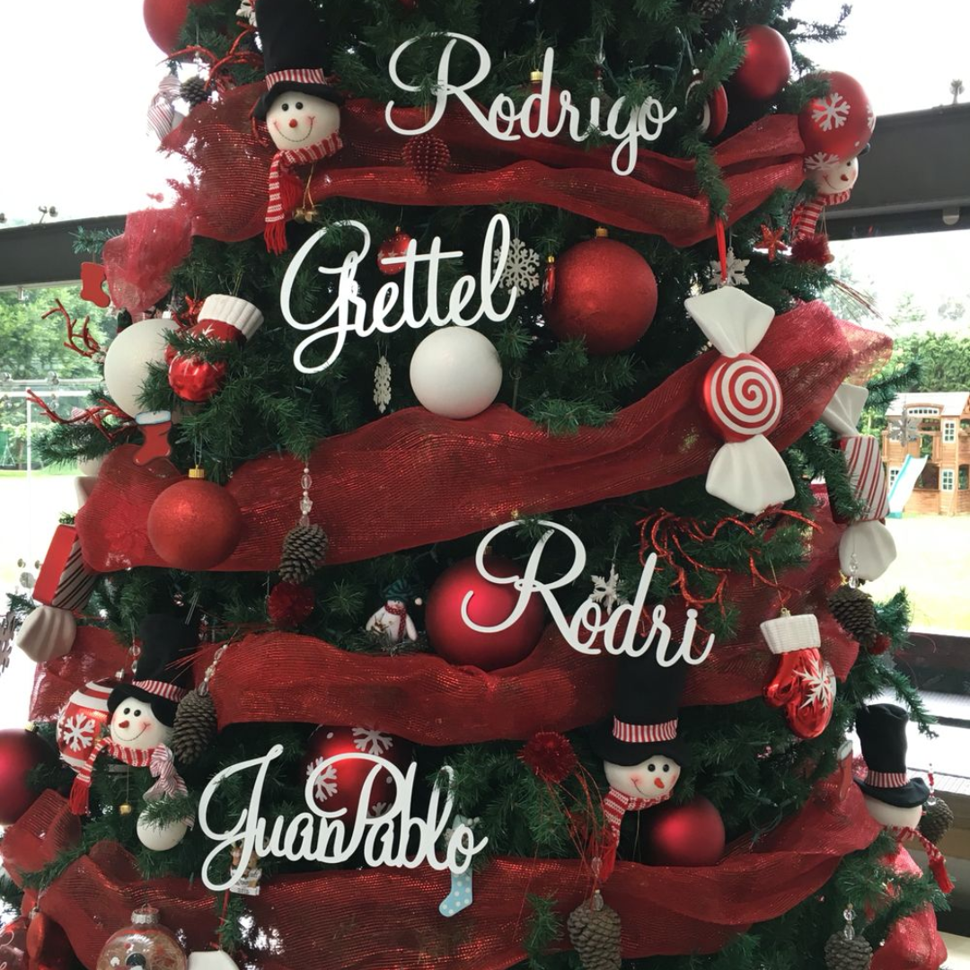 Nombres Personalizados Para Arbol de Navidad  Decoracion Navideña