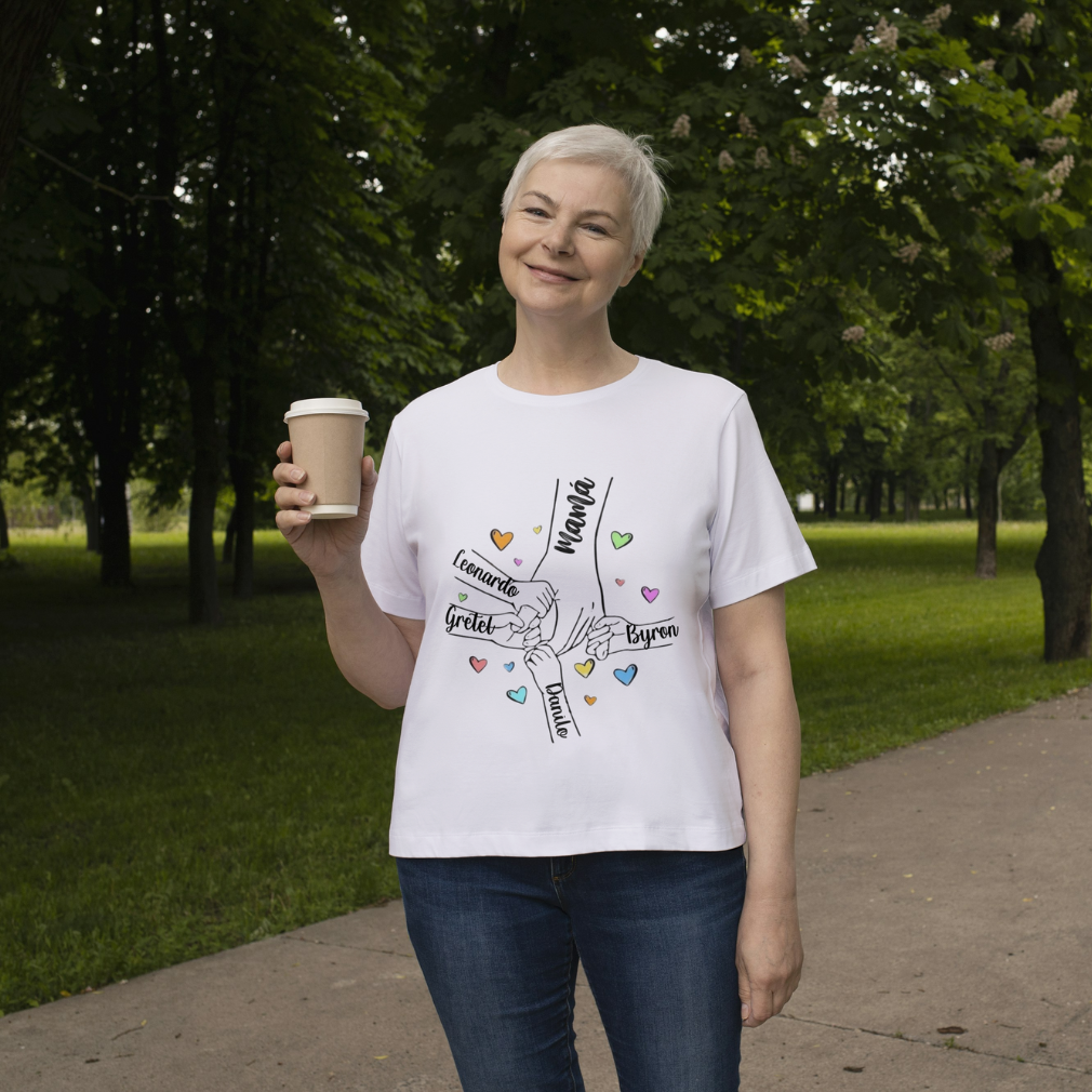 Playera Personalizada Manos Madre e Hijos