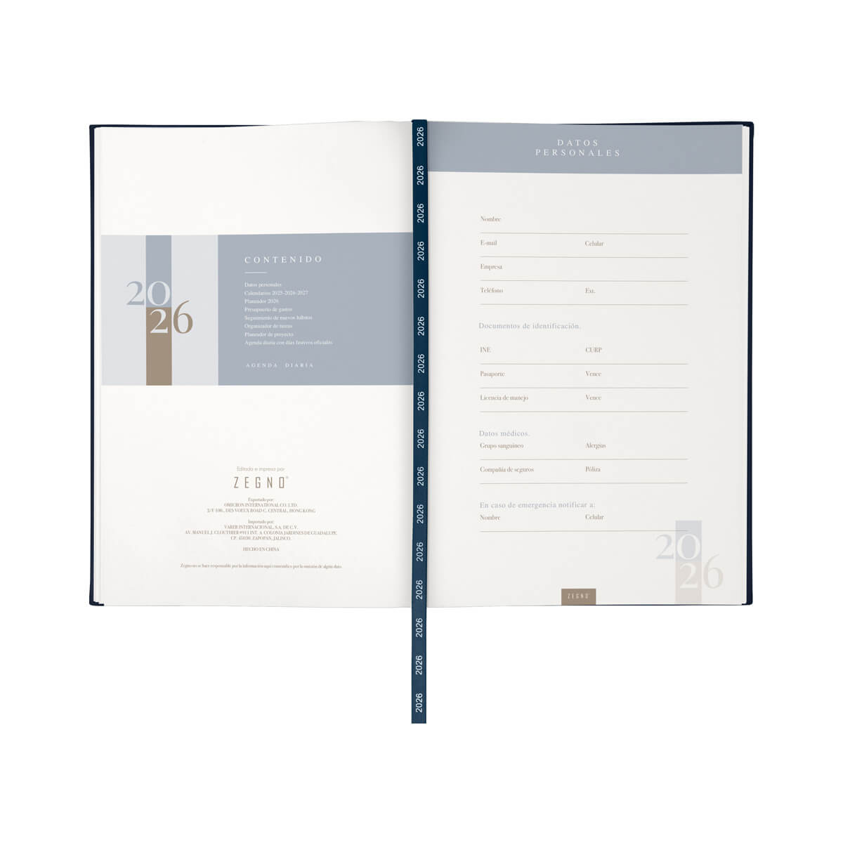 Agenda Diaria Clasica 2026