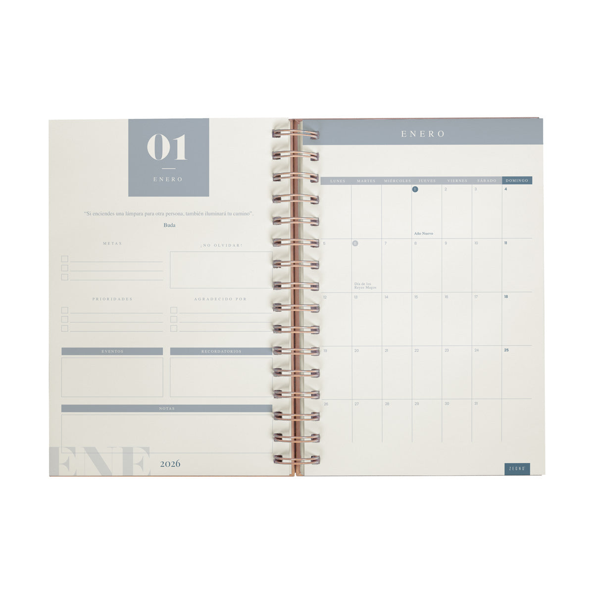 Agenda Diaria Lette Clasica 2026