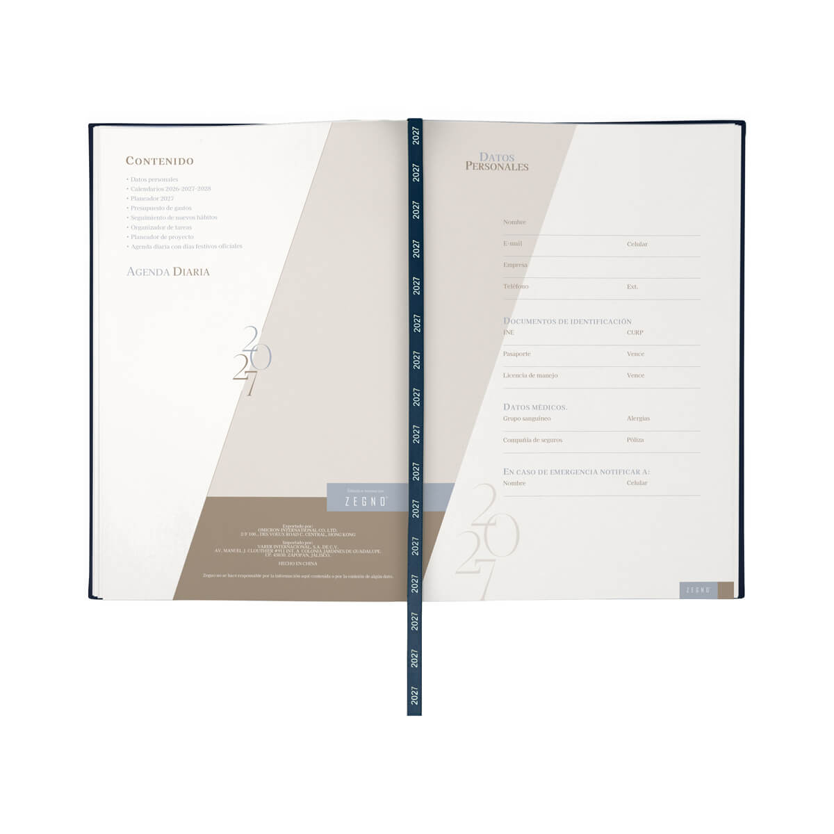 Agenda Diaria Clasica 2027