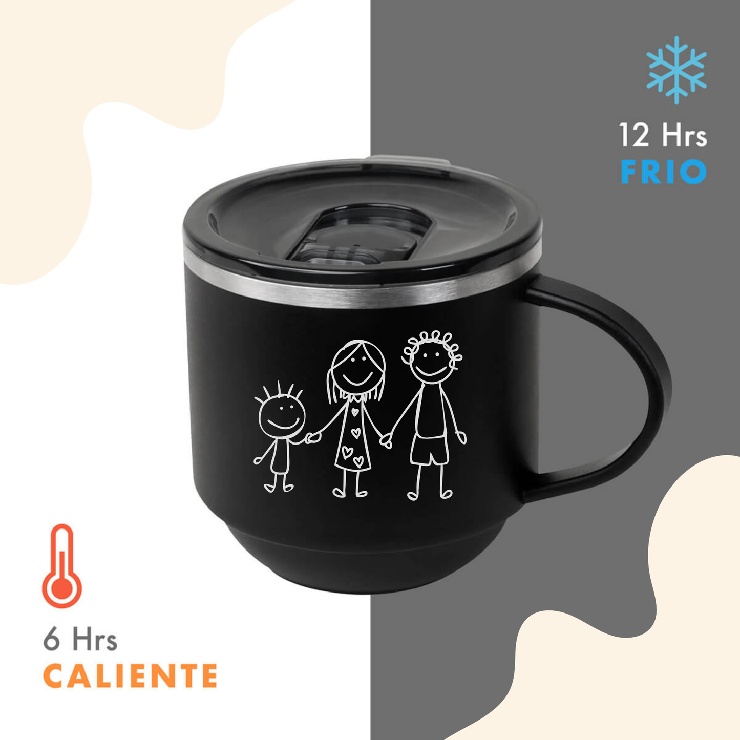 Taza Térmica Premium Personalizada Grabado Láser  Regalo Original