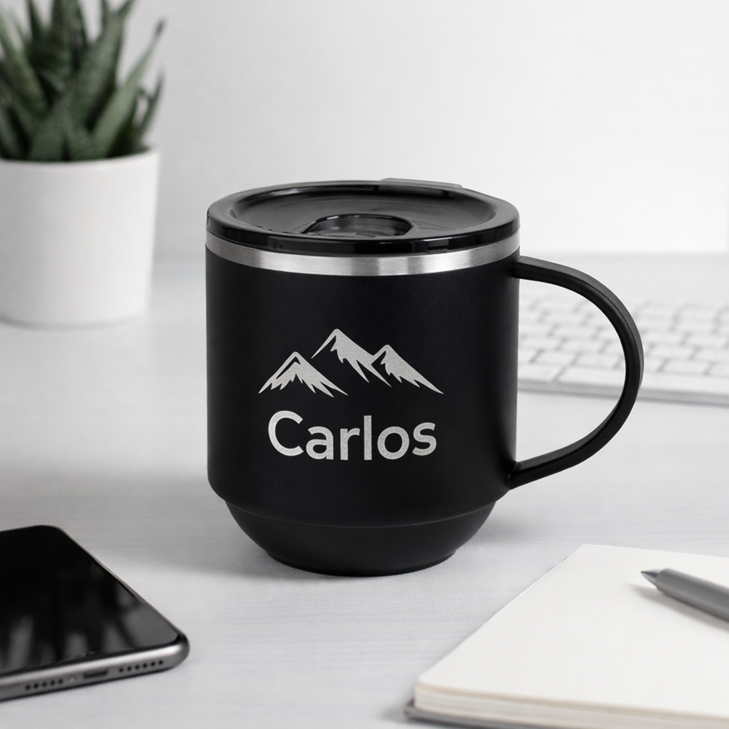 Taza Térmica Premium Personalizada Grabado Láser  Regalo Original